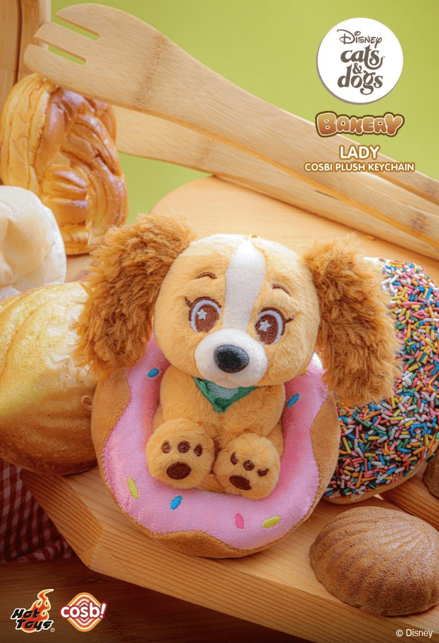 Disney - Cats & Dogs Bakery Cosbi Plush Keychain Collection Assortment (Display of 6)