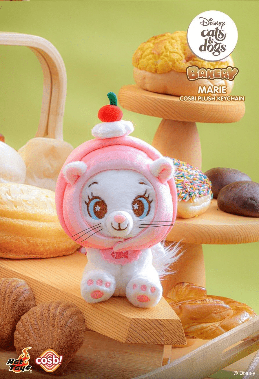 Disney - Cats & Dogs Bakery Cosbi Plush Keychain Collection Assortment (Display of 6)