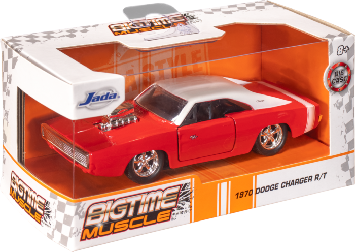 Big Time Muscle - Dodge Charger R/T 1970 Red 1:32 Scale Diecast Vehicle (Model Car)