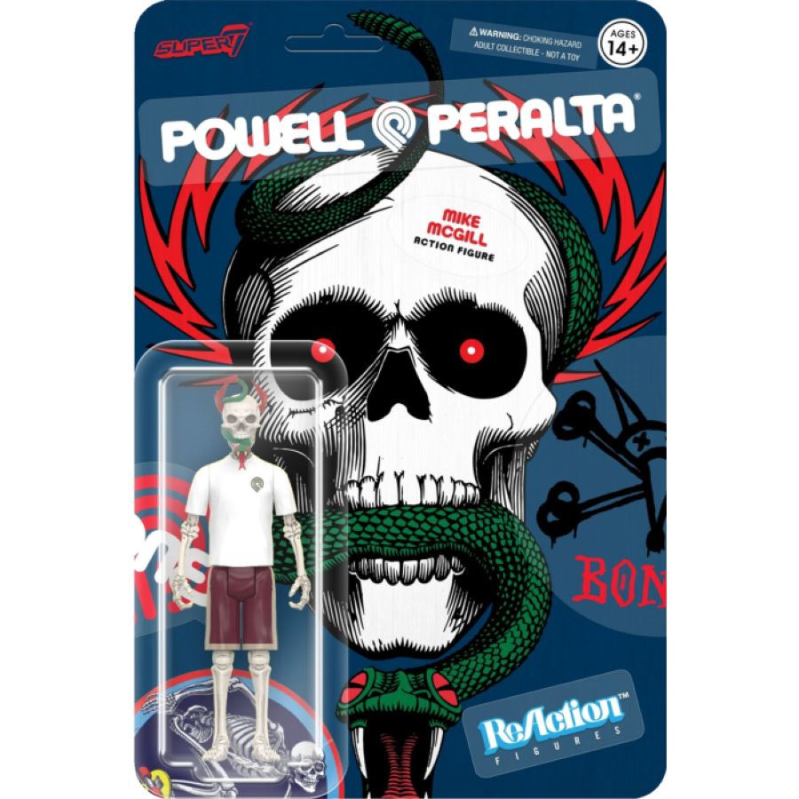 Powell Peralta - Mike McGill [Mt. Trashmore ’85] ReAction 3.75″ Action Figure [Wave 5]