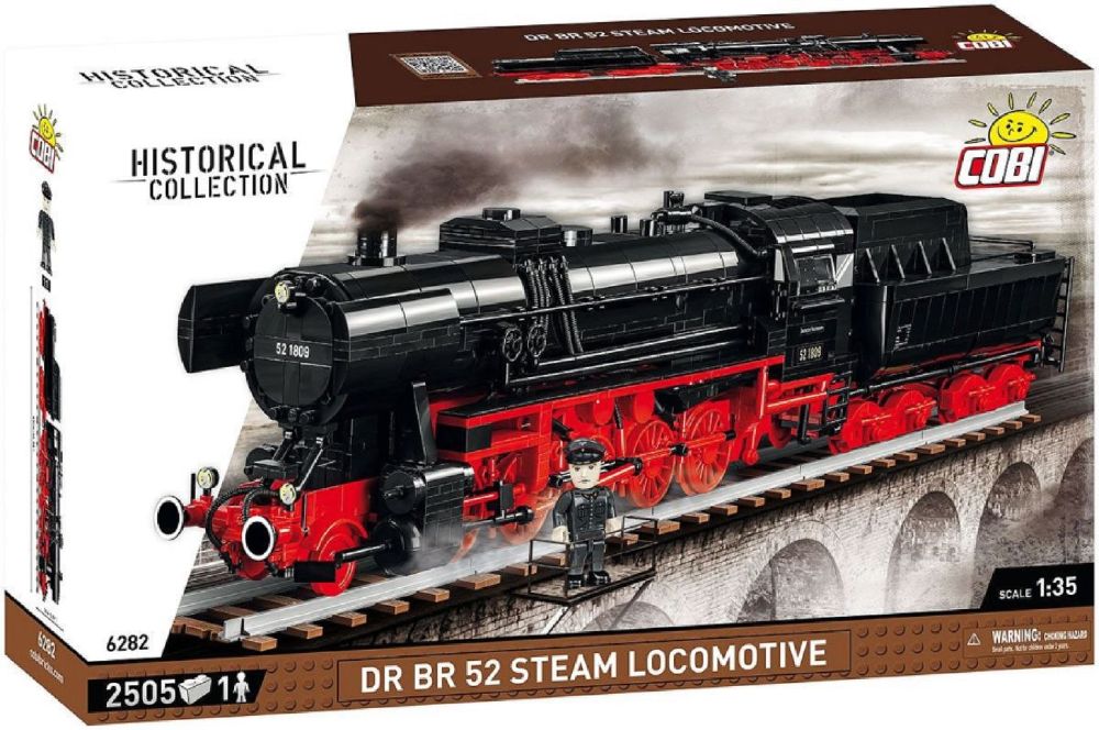 Trains - DR BR 52 Steam Locomotive Construction Brick Set (2505 Pieces)