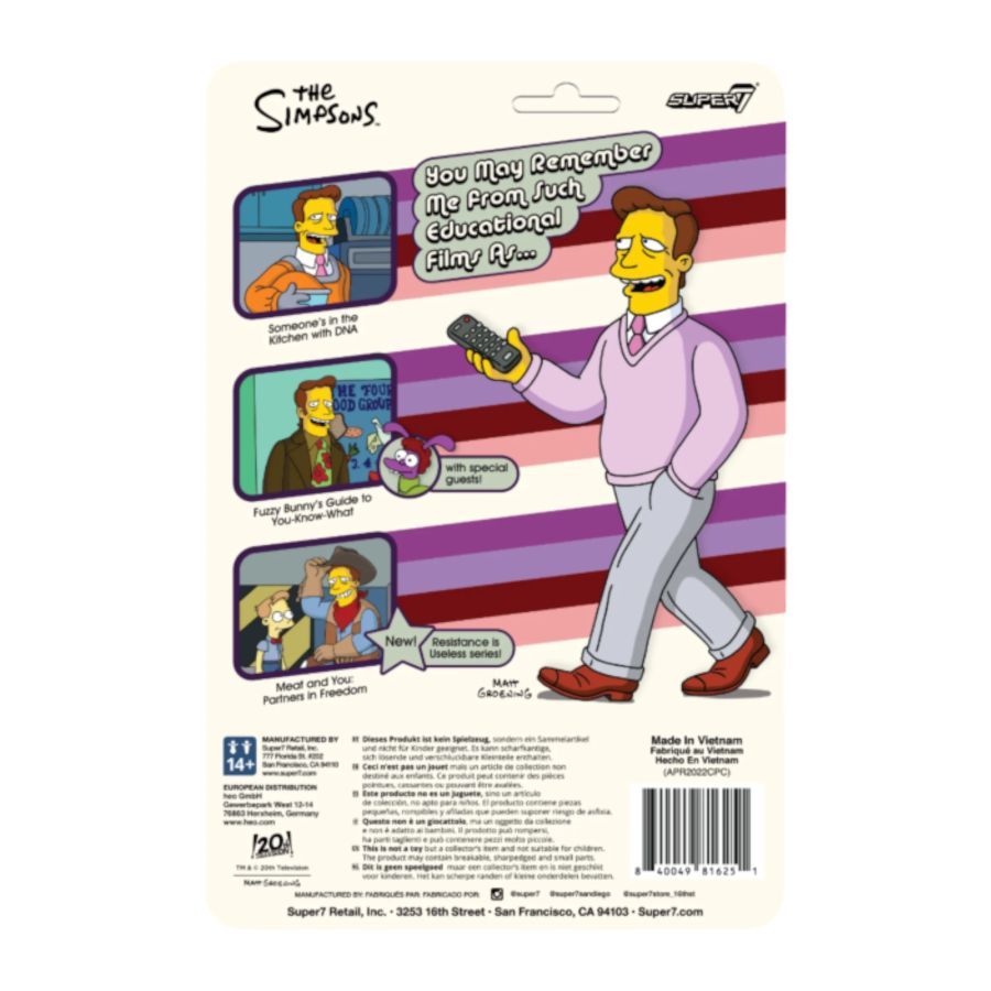 The Simpsons - Troy McClure (Someone’s in the Kitchen with DNA) Reaction 3.75″ Figure