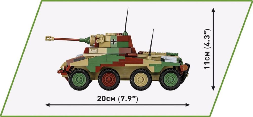 World War 2 - Sd.Kfz. 234/2 Puma Construction Brick Set (470 Pieces)