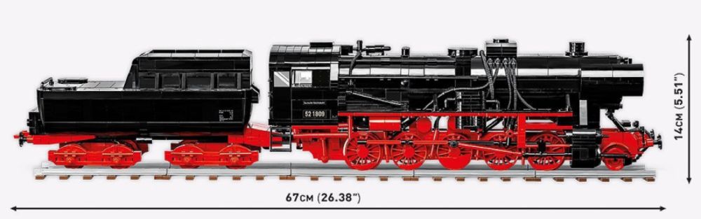 Trains - DR BR 52 Steam Locomotive Construction Brick Set (2505 Pieces)