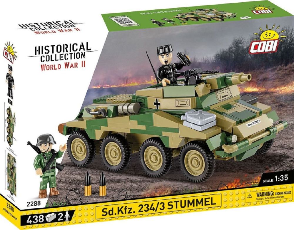World War 2 - Sd.Kfz. 234/3 Stummel Construction Brick Set (438 Pieces)