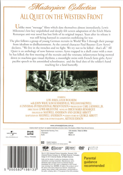 All Quiet on the Western Front (1930) DVD