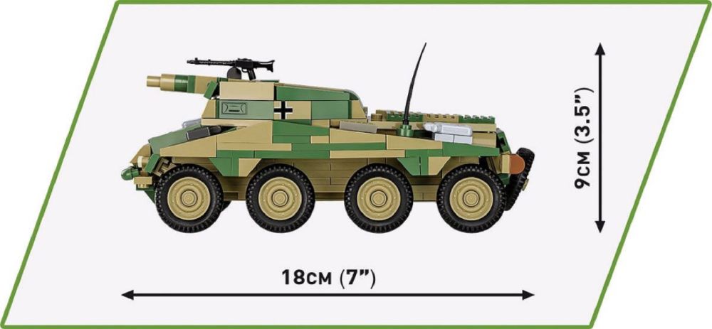 World War 2 - Sd.Kfz. 234/3 Stummel Construction Brick Set (438 Pieces)