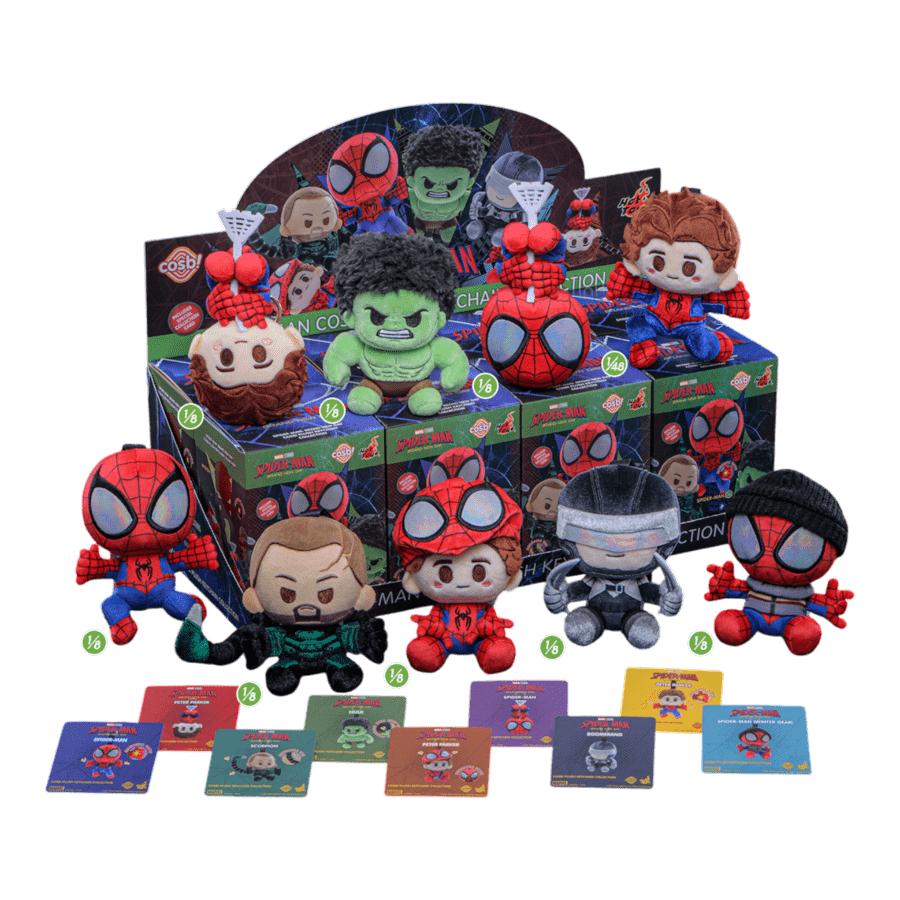 Spider-Man: Brand New Day - Spider-Man Cosbi Plush Keychain Assortment (Display of 8)