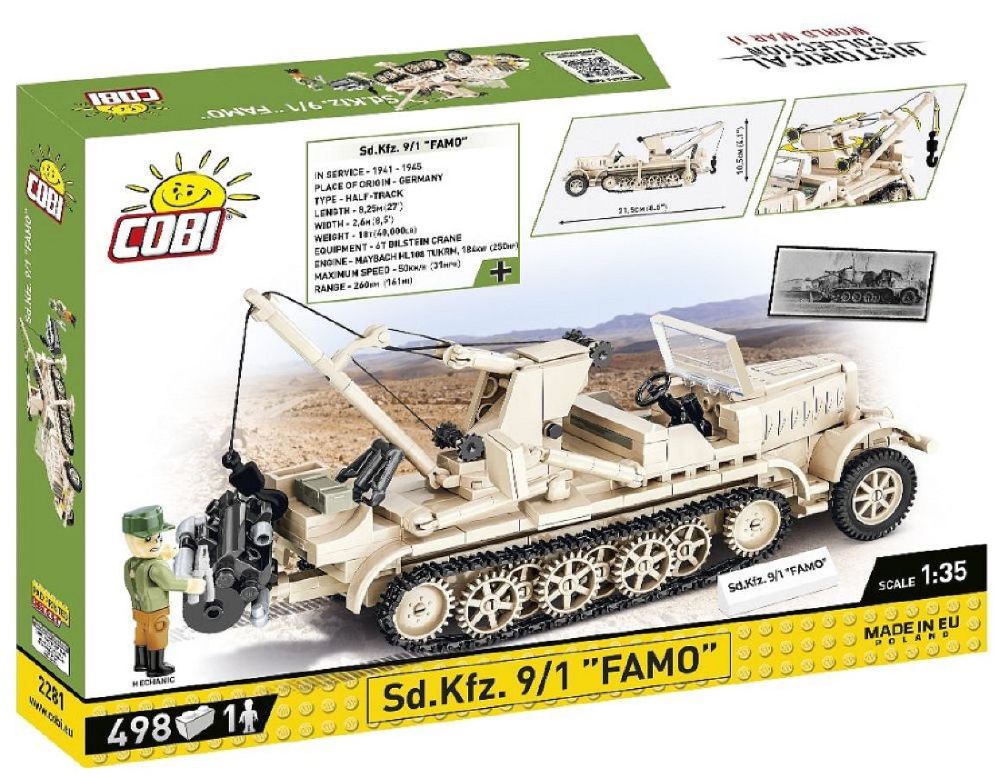World War 2 - Sd.Kfz. 9/1 “Famo” Half-Track Construction Brick Set (502 Pieces)