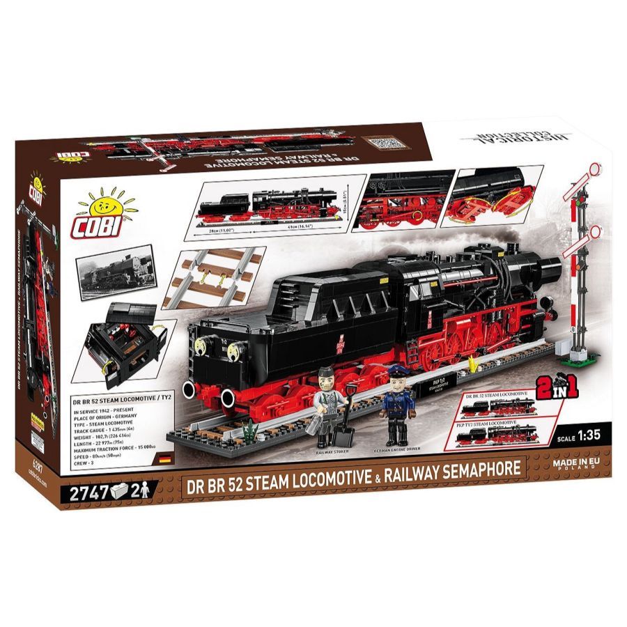 Trains - DRB Class 52 Steam Locomotive & Rail Construction Brick Set (2747 Pieces)
