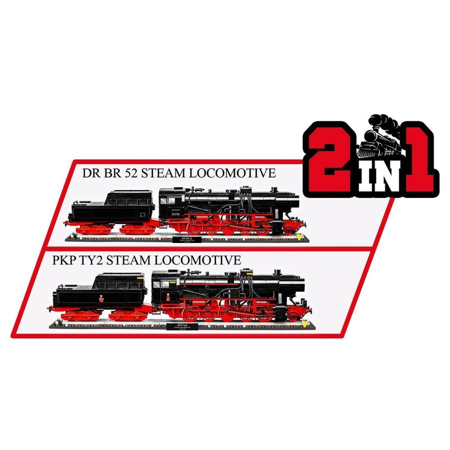 Trains - DRB Class 52 Steam Locomotive & Rail Construction Brick Set (2747 Pieces)