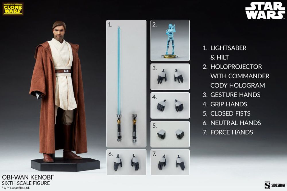 Star Wars: The Clone Wars - Obi-Wan Kenobi 1:6 Scale 12″ Action Figure