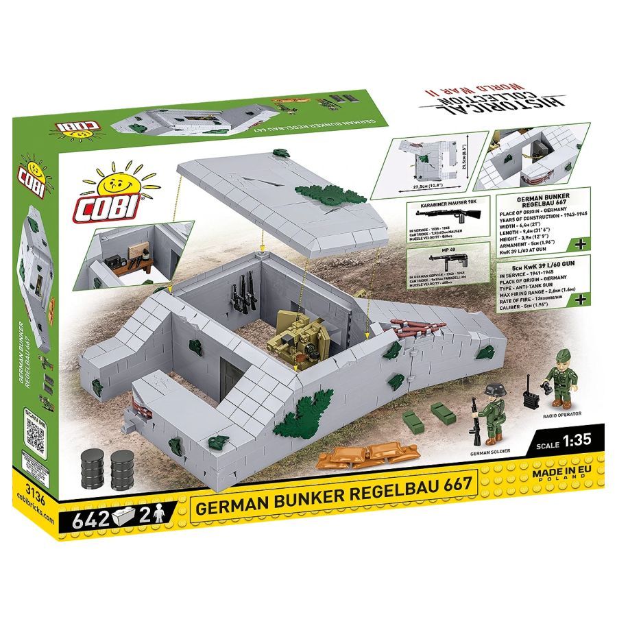 World War 2 - German Bunker Regelbau 667 Construction Brick Set (642 Pieces)
