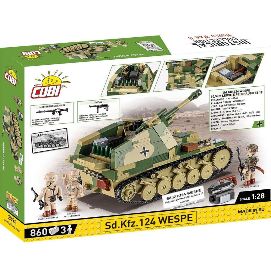 World War 2 - Sd.Kfz.124 Wespe [Exclusive]Construction Brick Set (860 Pieces)