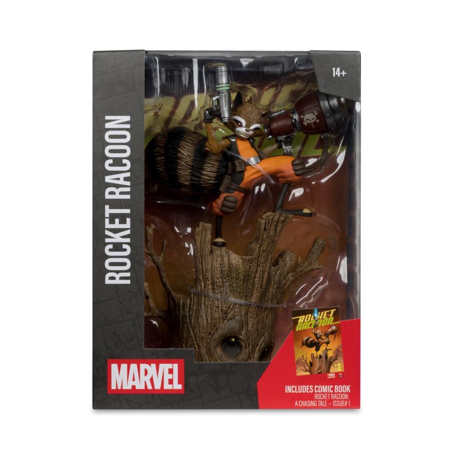 Marvel Comics - Rocket Raccoon with Comic (Chasing Tale #1) 1:6 Scale Figure