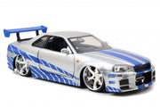 Fast And Furious - '02 Nissan Skyline GT-R 1:24 Scale Hollywood Ride (Model Car)