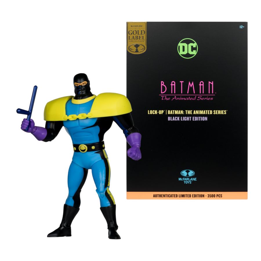 DC Comics - Lock-Up (Batman Animated Series) Black Light Gold Label Figure