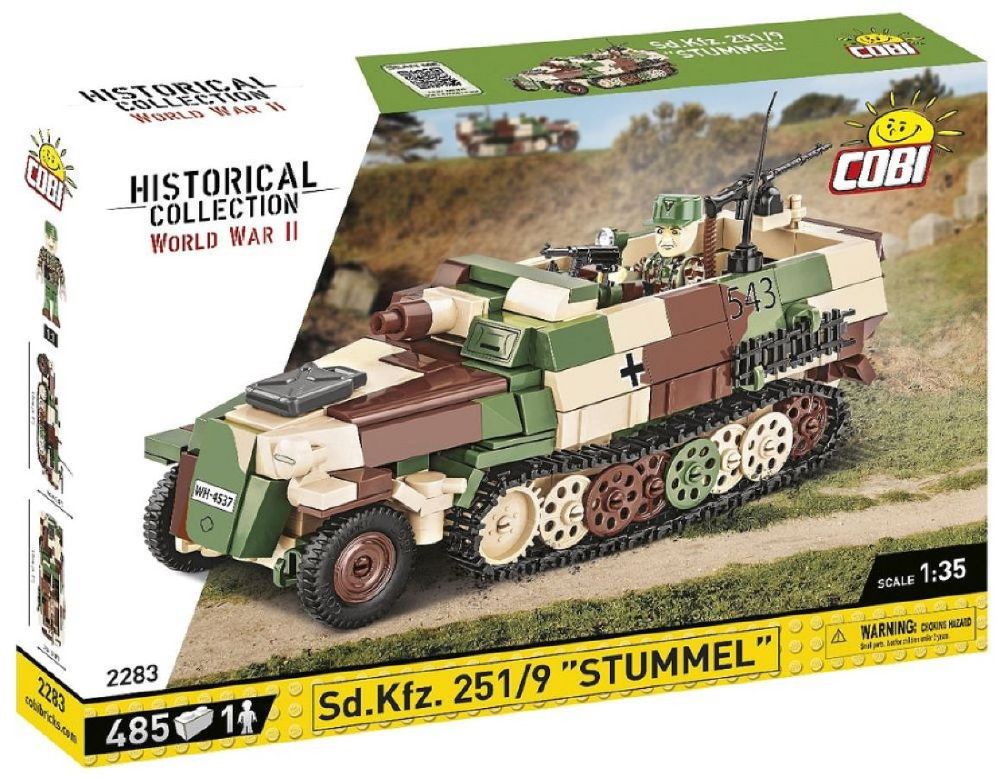 World War 2 - Sd.Kfz.251/9 Stummel Half-Track Construction Brick Set (485 Pieces)