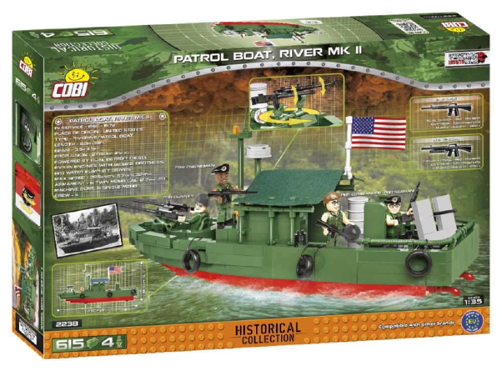 Vietnam War - Patrol Boat River MkII Construction Brick Set (618 Pieces)