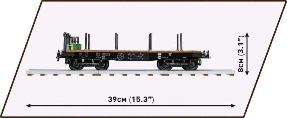 Trains - Schwerer Plattwormwagen Type Ssys Construction Brick Set (424 Pieces)