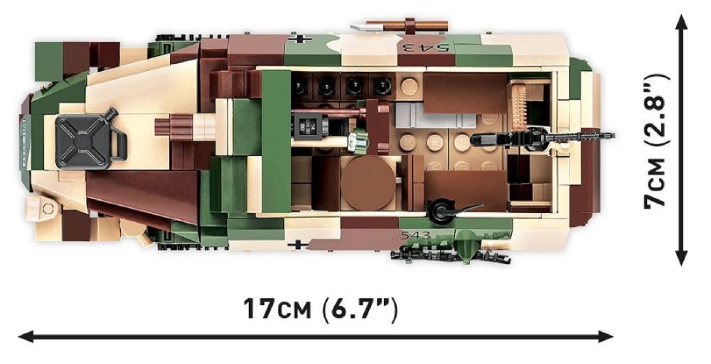 World War 2 - Sd.Kfz.251/9 Stummel Half-Track Construction Brick Set (485 Pieces)
