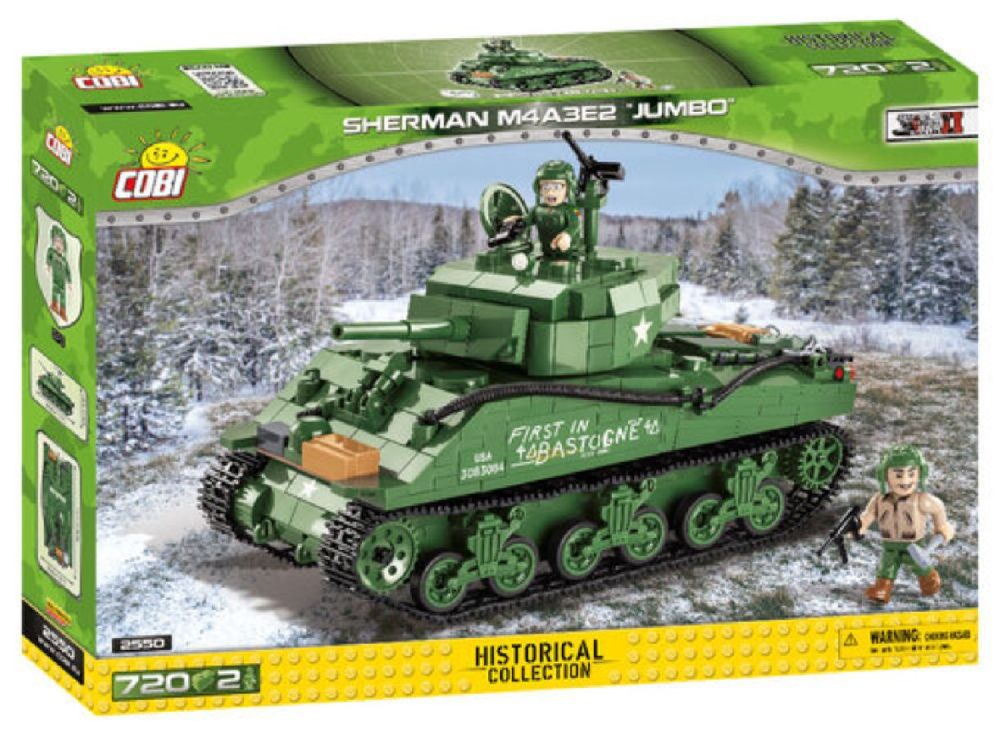 World War 2 - Sherman M4A3E2 “Jumbo” Tank Construction Brick Set (716 Pieces)