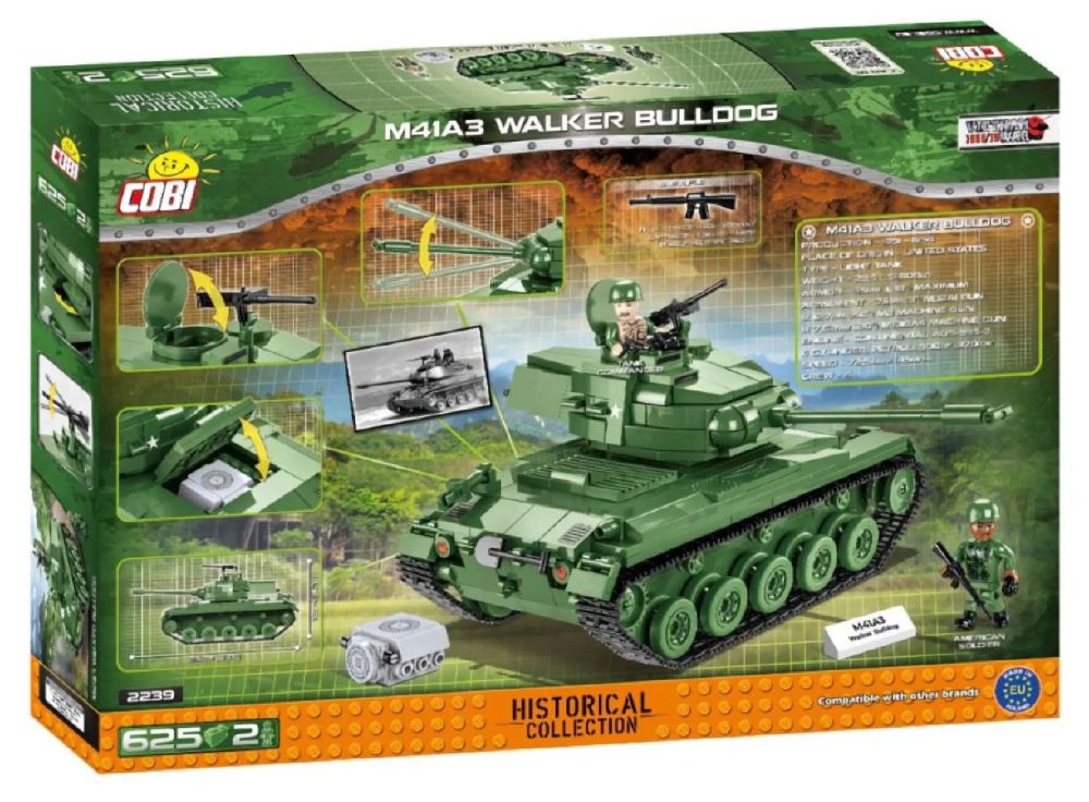 Vietnam War - Walker Build M41A3 Construction Brick Set (625 Pieces)