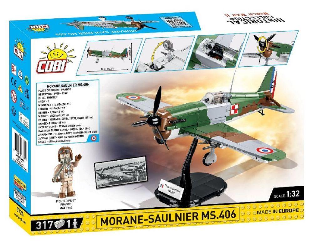 World War 2 - Morane-Saulnier MS.406 Construction Brick Set (317 Pieces)