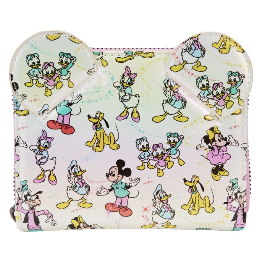 Disney: D100 - Classic All-Over Print Iridescent Zip Around Wallet