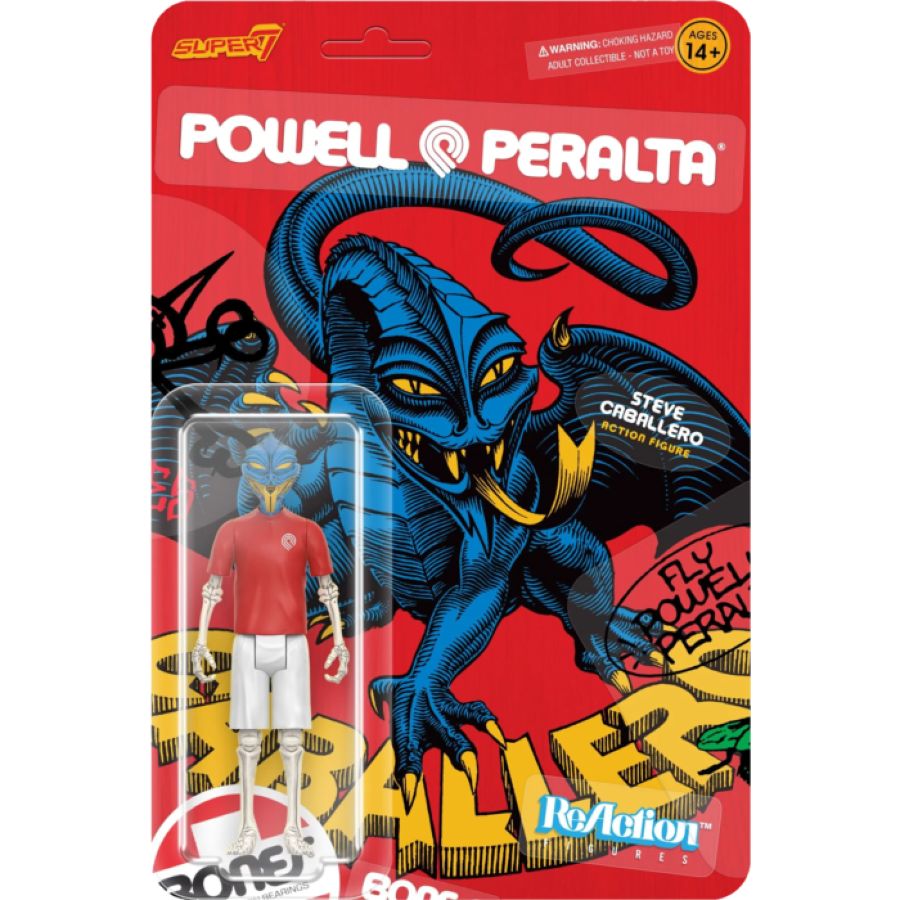 Powell Peralta - Steve Caballero Dragon [Animal Chin] ReAction 3.75″ Action Figure [Wave 5]