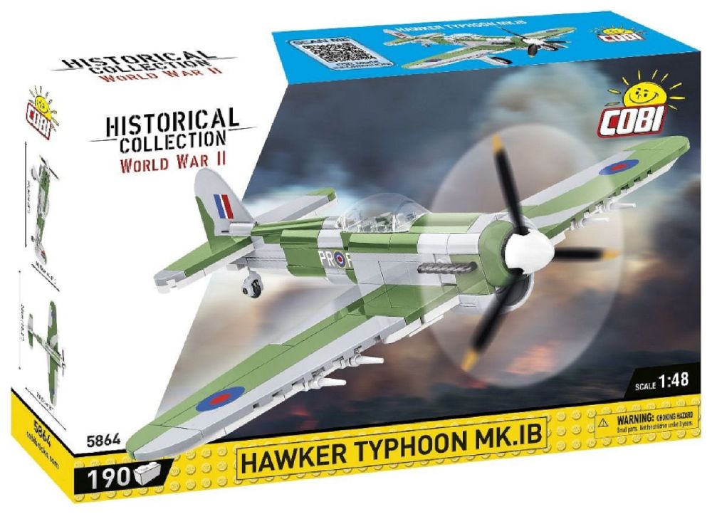World War 2 - Hawker Typhoon Mk.1B Construction Brick Set (190 Pieces)