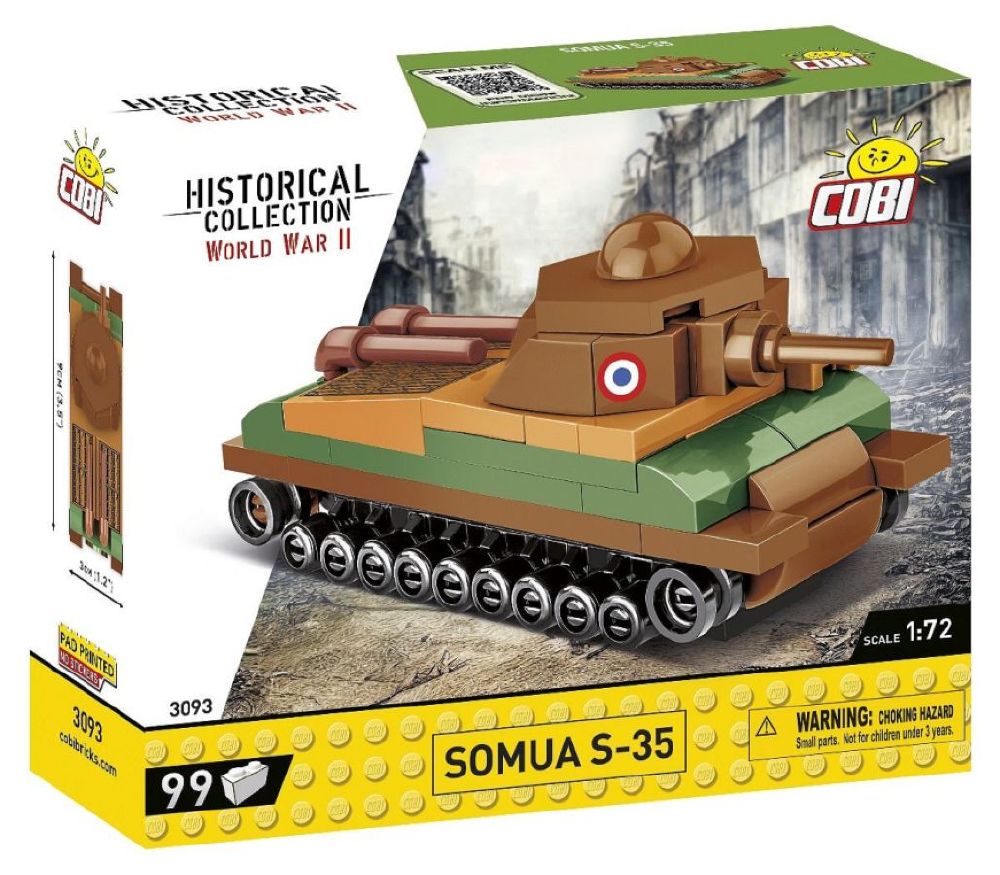 World War 2 - Somua S-35 Tank Construction Brick Set (99 Pieces)