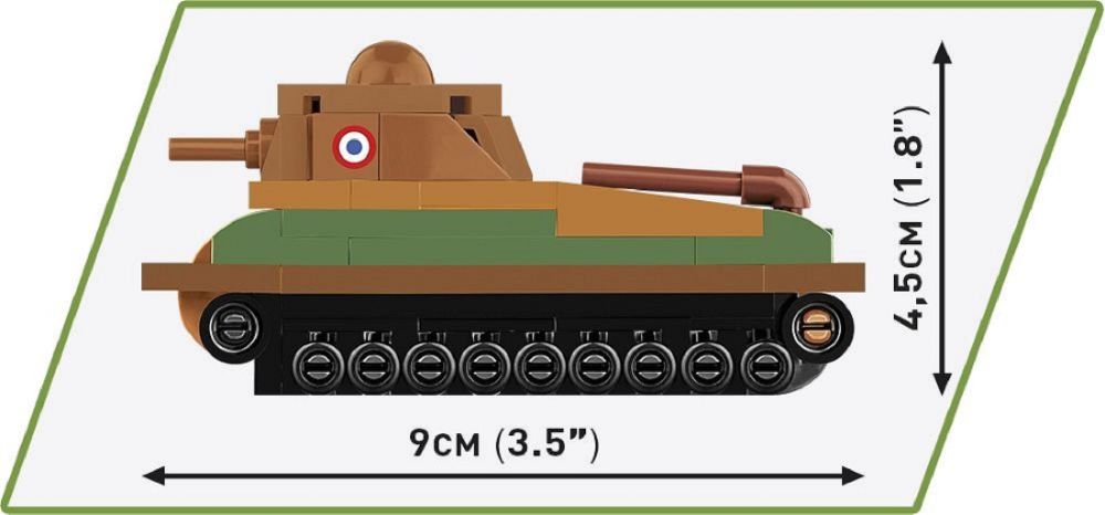 World War 2 - Somua S-35 Tank Construction Brick Set (99 Pieces)
