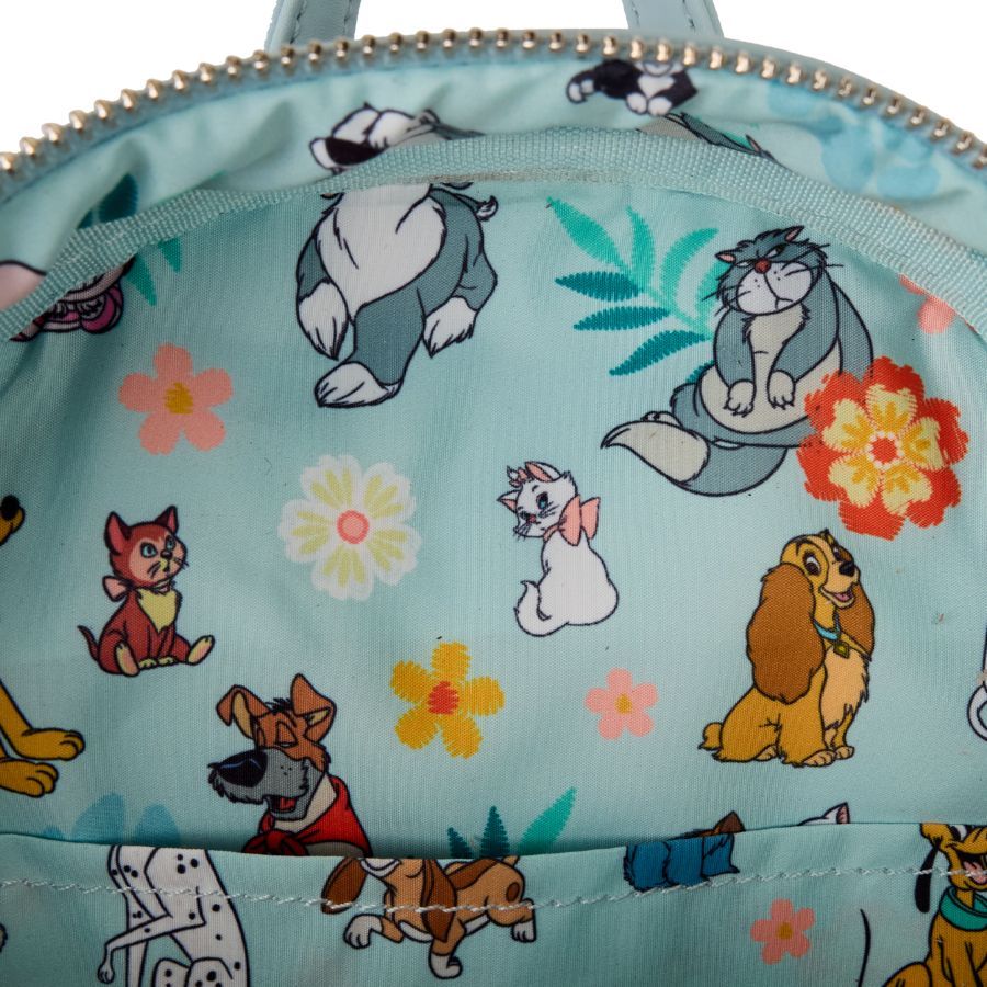 Disney - Dogs & Cats Faux Denim Fringe Loungefly Backpack