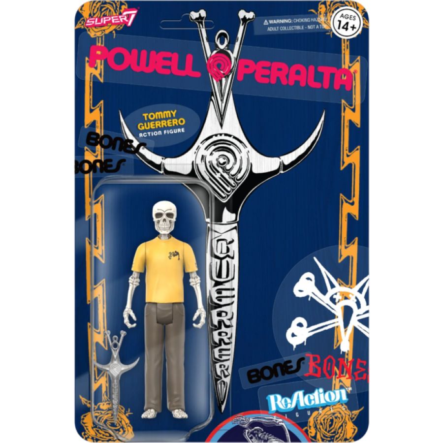 Powell Peralta - Tommy Guerrero [V8 Dagger/Sacto ’86] ReAction 3.75″ Action Figure [Wave 4]