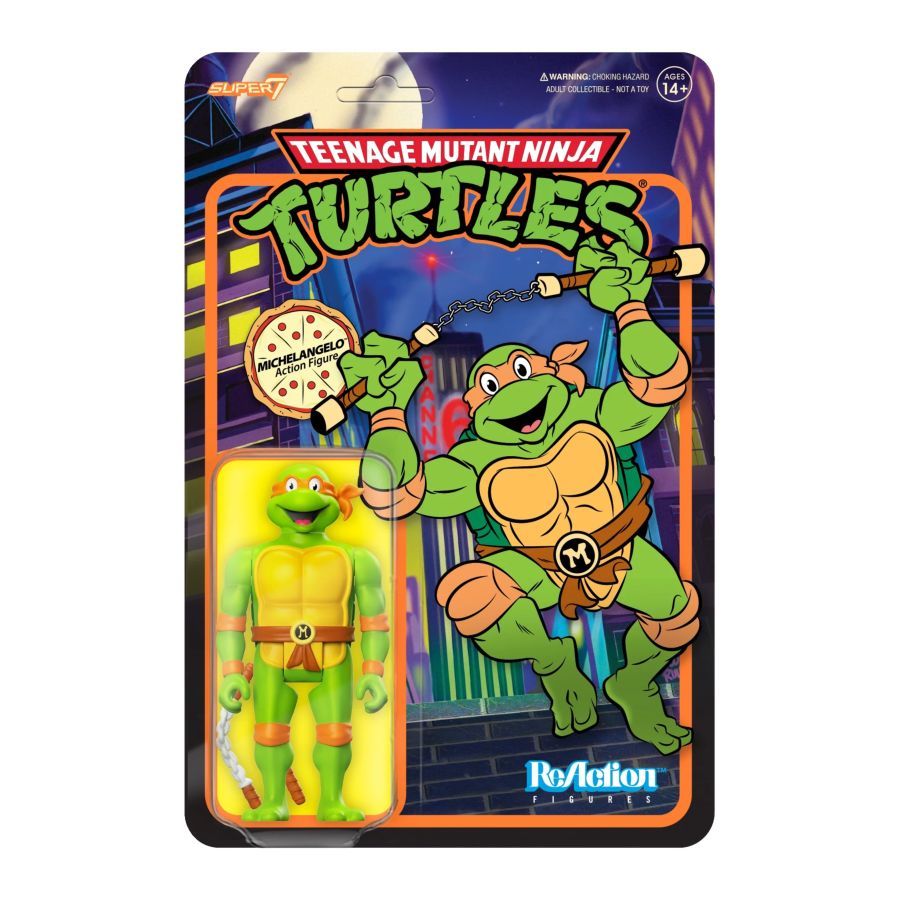 Teenage Mutant Ninja Turtles (TV’87) - Michelangelo Toon Reaction 3.75″ Figure