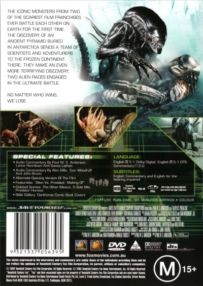 Alien vs Predator DVD