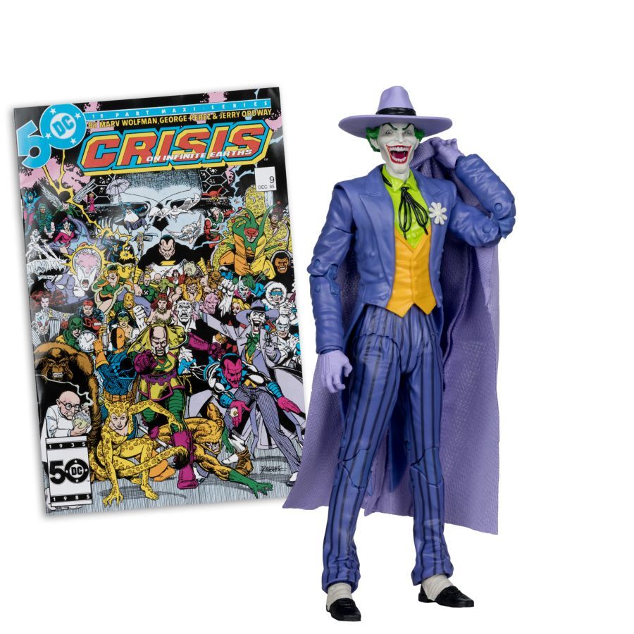 DC Direct - The Joker (Crisis On Infinite Earths) Page Punchers 7 ” Figure with Comic