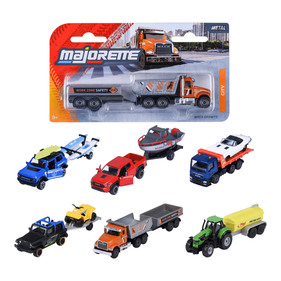 Majorette - 1:64 City Trailer Hang Sell Assortment (Case of 12)