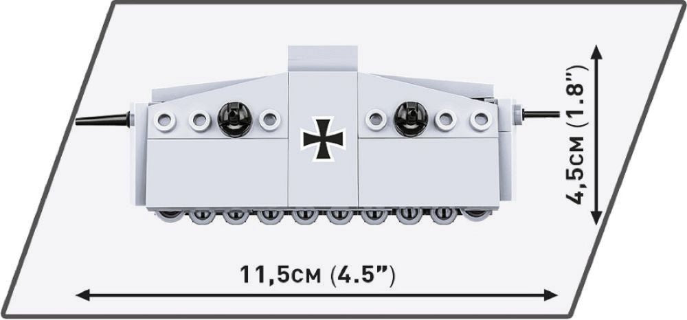 World War 2 - Sturmpanzerwagen A7V Construction Brick Set (119 Pieces)