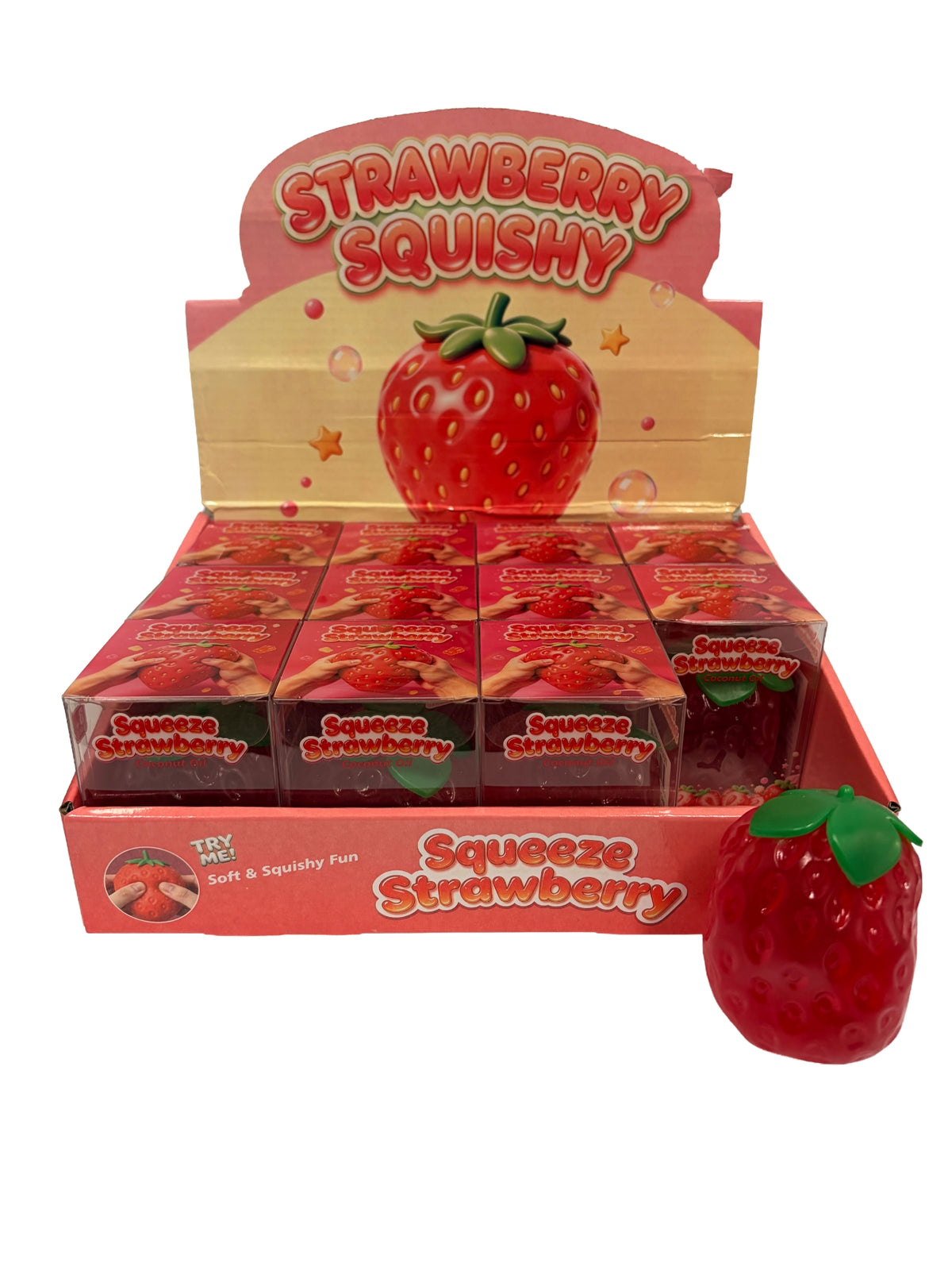 Squishy -Coconut Oil Strawberry (6cm x 6cmx x 8cm)