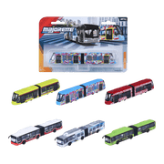 Majorette - 1:100 City Bus MAN+ Siemens Tram Hang Sell Assortment (Case of 12)