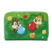 Disney - Chip & Dale Christmas Ornaments Zip Around Purse