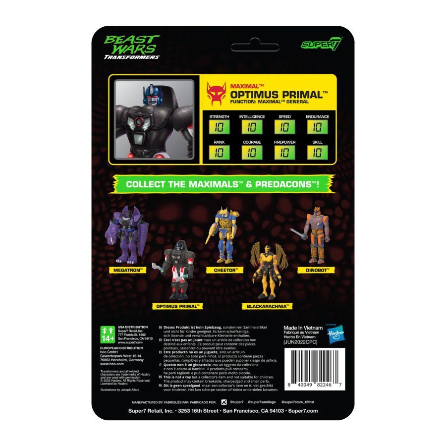Transformers: Beast Wars - Optimus Primal Reaction 3.75″ Figure