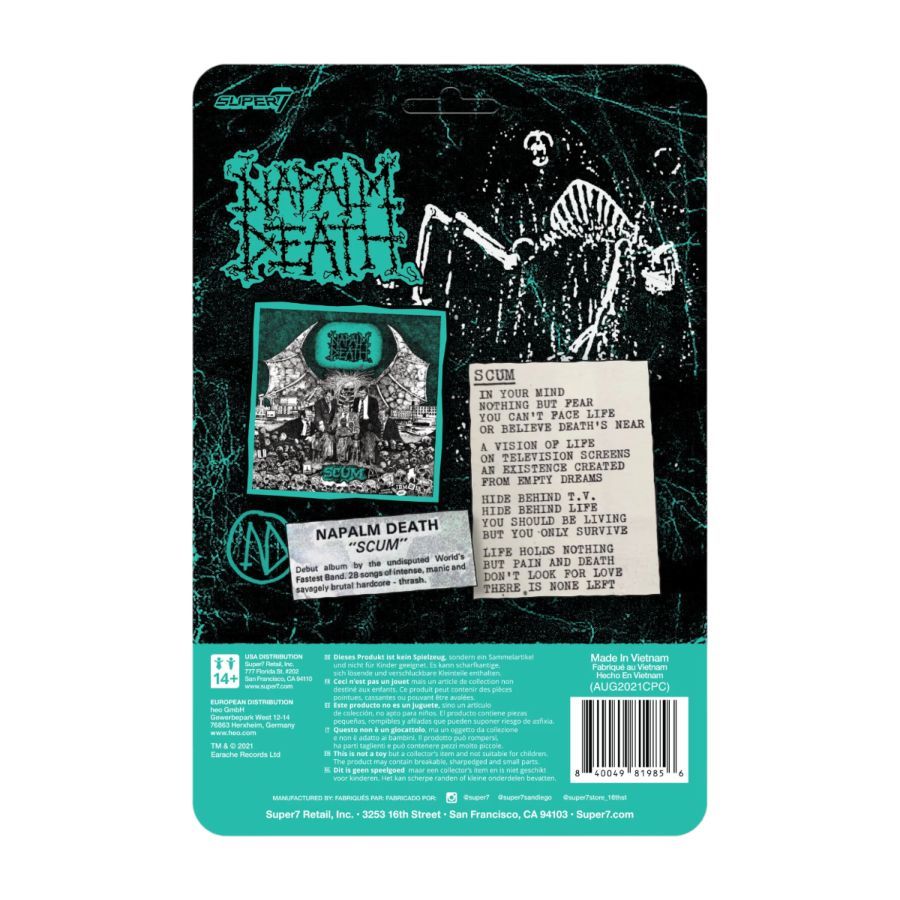 Napalm Death - Third Pressing Aquamarine ReAction 3.75″ Action Figure