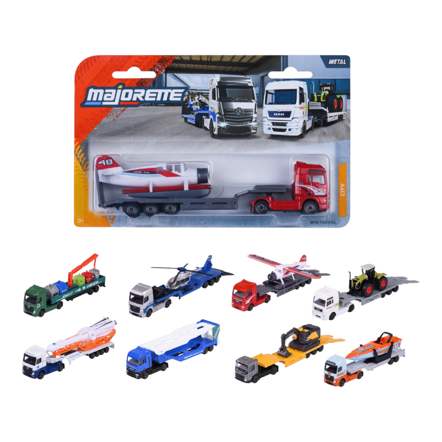 Majorette - 1:87 City Transporter Hang Sell Assortment (Case of 12)