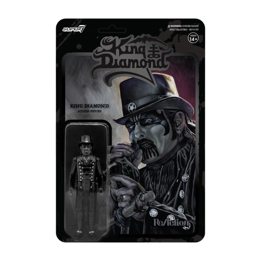 King Diamond - King Diamond Top Hat None More Black Series ReAction 3.75″ Action Figure