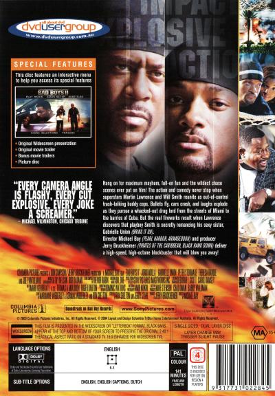 Bad Boys II DVD