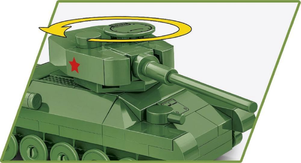 World War 2 - T-34-85 Tank Construction Brick Set (110 Pieces)