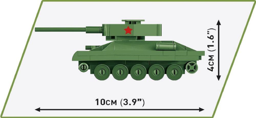 World War 2 - T-34-85 Tank Construction Brick Set (110 Pieces)